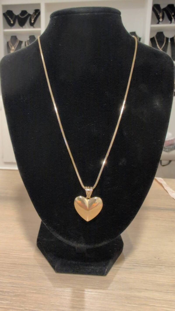 CADENA FINA CON DIJE DE CORAZON 14K