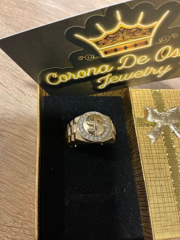 ANILLO SÓLIDO CON SÍMBOLO DEL DINERO