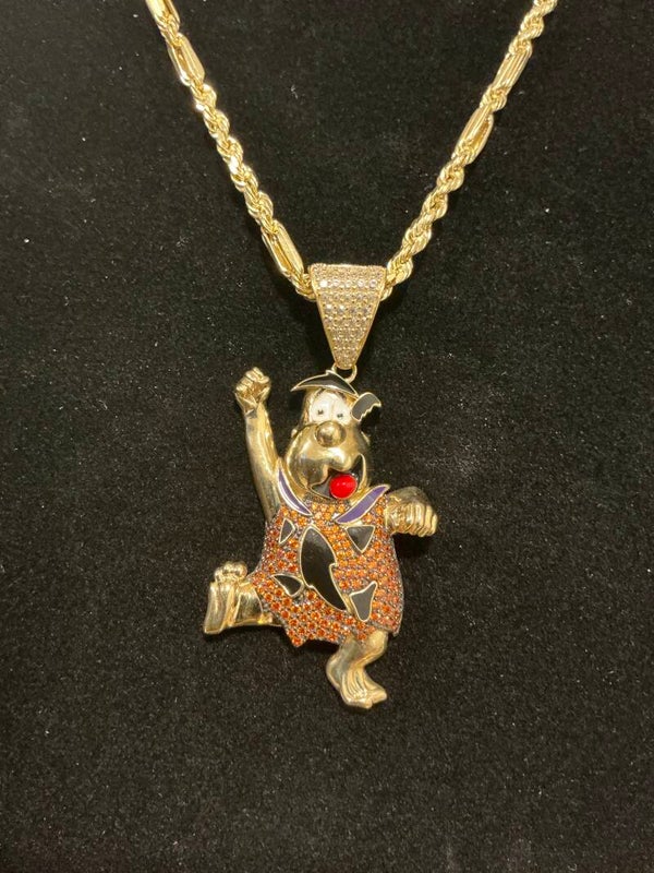 SET DE CADENA Y MAMILLA MILANO CON DIJE DE PEDRO PICA PIEDRA