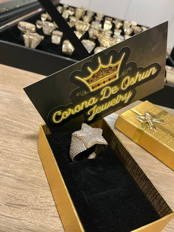 ANILLO UNISEX 14K CON BRILLANTES