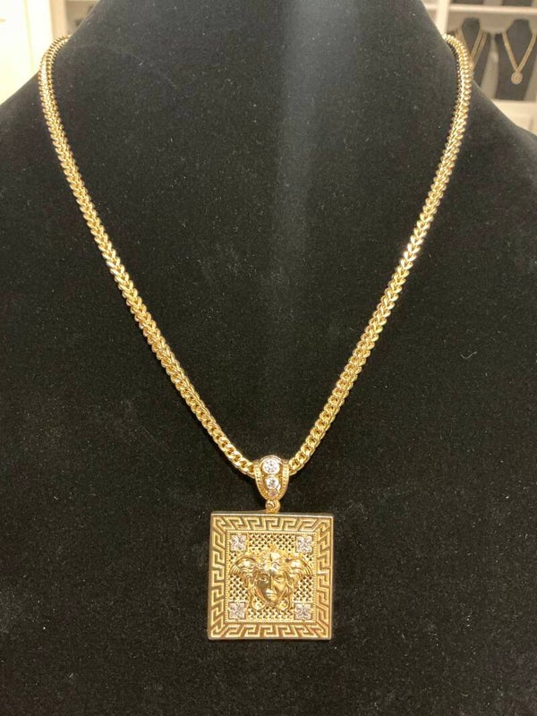 CADENA FRANCO CON DIJE CUADRADO DE ORO 10K