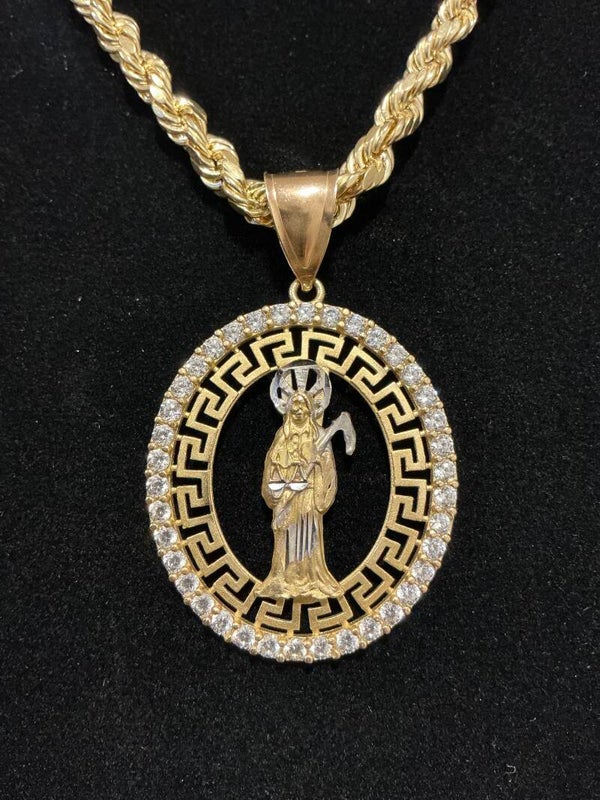 CADENA ROPE CON DIJE DE LA SANTA MUERTE