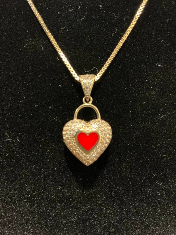 CADENA CON CORAZÓN SÓLIDO REVERSIBLE