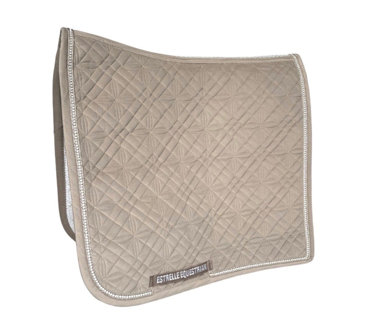 Estrelle velvet zadeldek dressuur beige