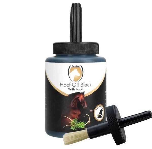 Excellent Horse Hoof Oil Black (with brush) 500 ml