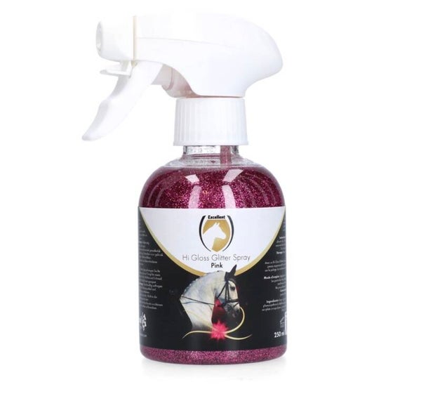 Excellent Horse Hi Gloss Glitter Spray Pink 250 ml