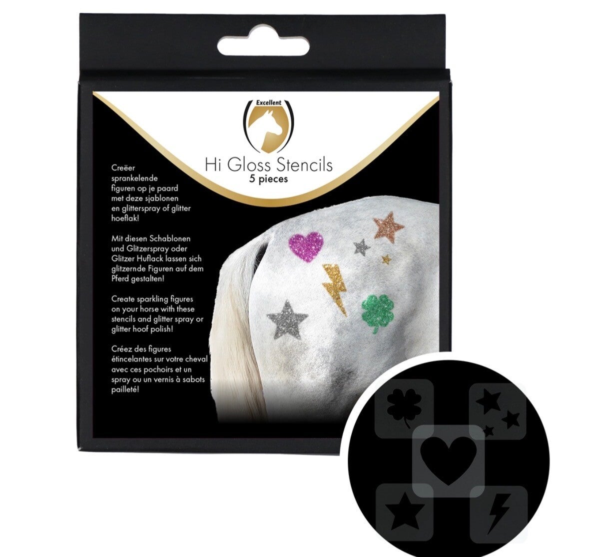 Excellent Horse Hi Gloss Stencils 5 stuks