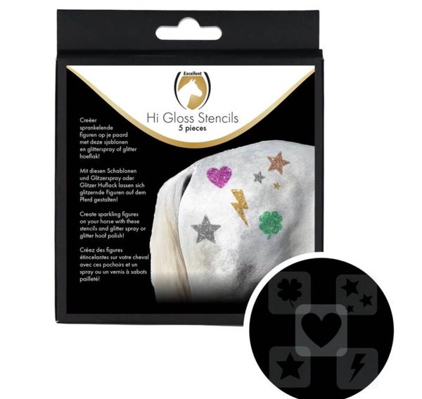 Excellent Horse Hi Gloss Stencils 5 stuks