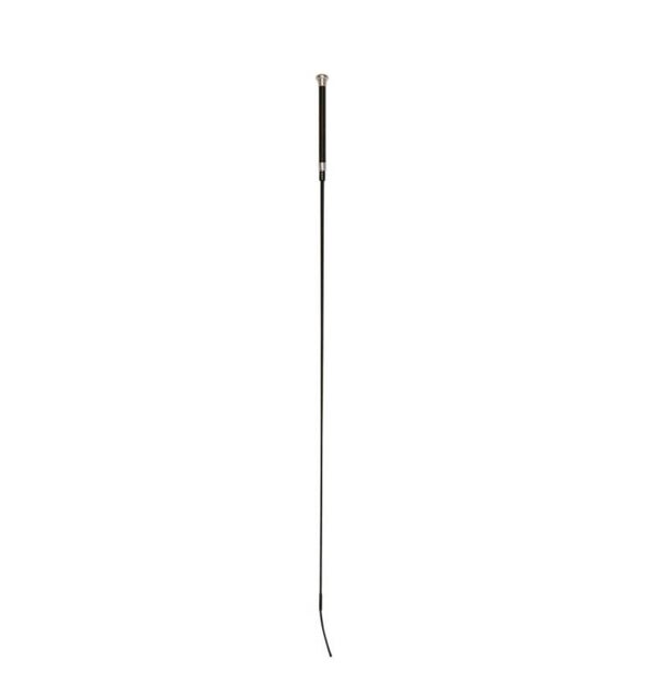 Dressuurzweep, zwart, 110 cm, met glitterapplicatie