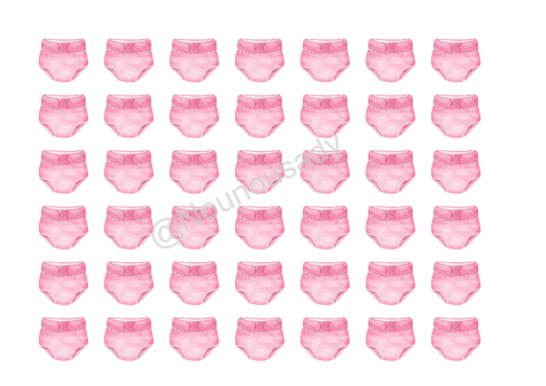 Vignettes de Couche pour Tableau d'Entraînement ABDL (rose) 🩹🎨