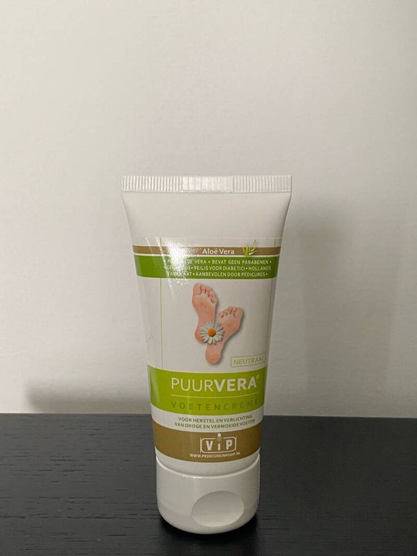 Puur vera (neutraal) voeten crème voor dagelijks gebruik