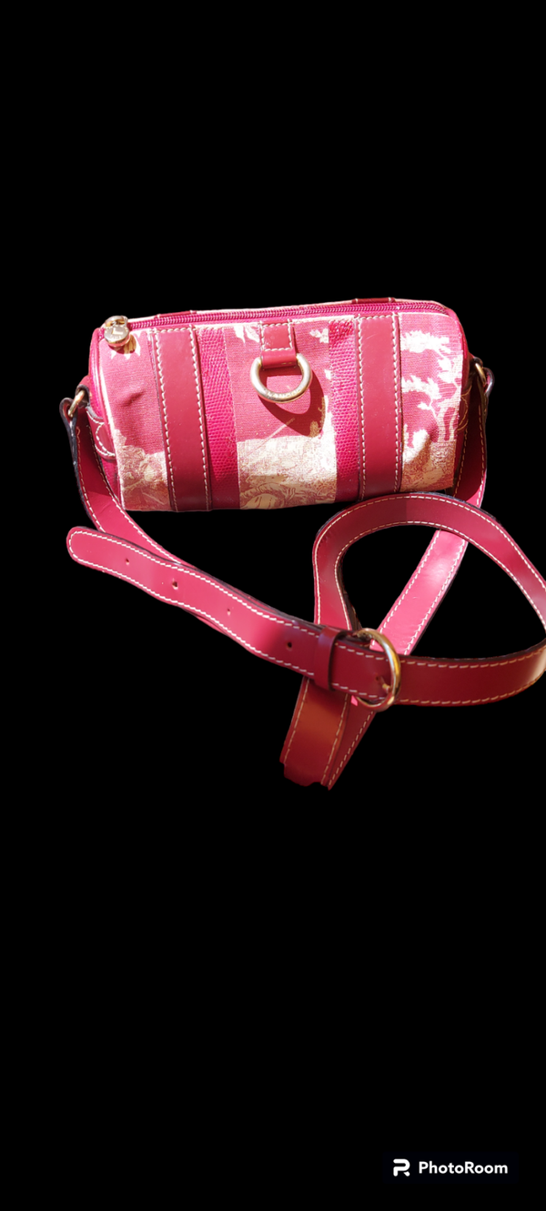 LANCEL x Toile de Jouy sac cuir sellier bowling vintage refashion réactualisé sangle bandoulière + taille banane idée cadeau  femme homme unisexe