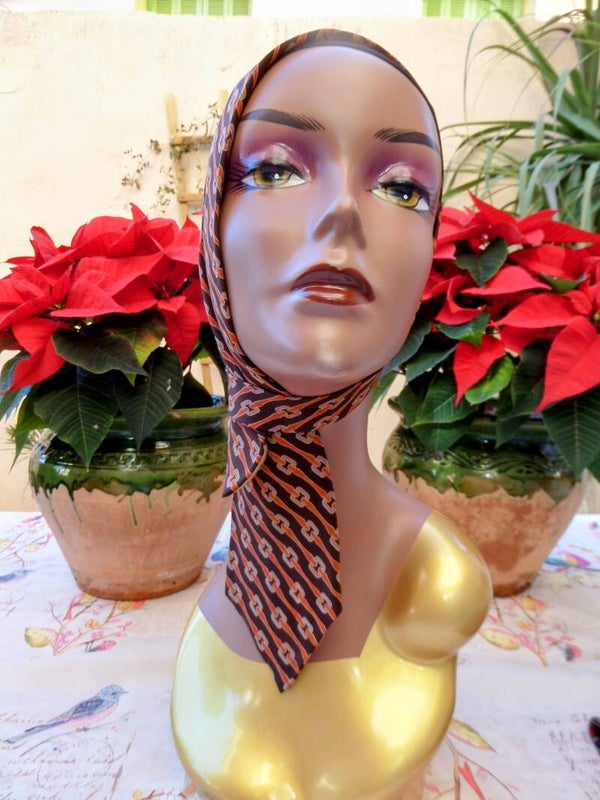 CHRISTIAN DIOR PARIS made in France soie vintage luxe chic