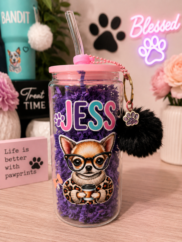 Custom Glass Dog Cups