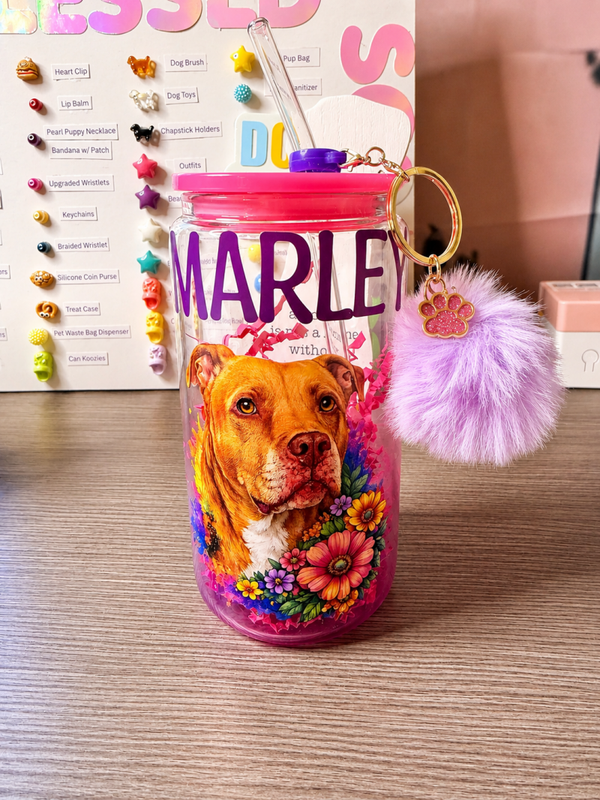Custom Glass Dog Cups
