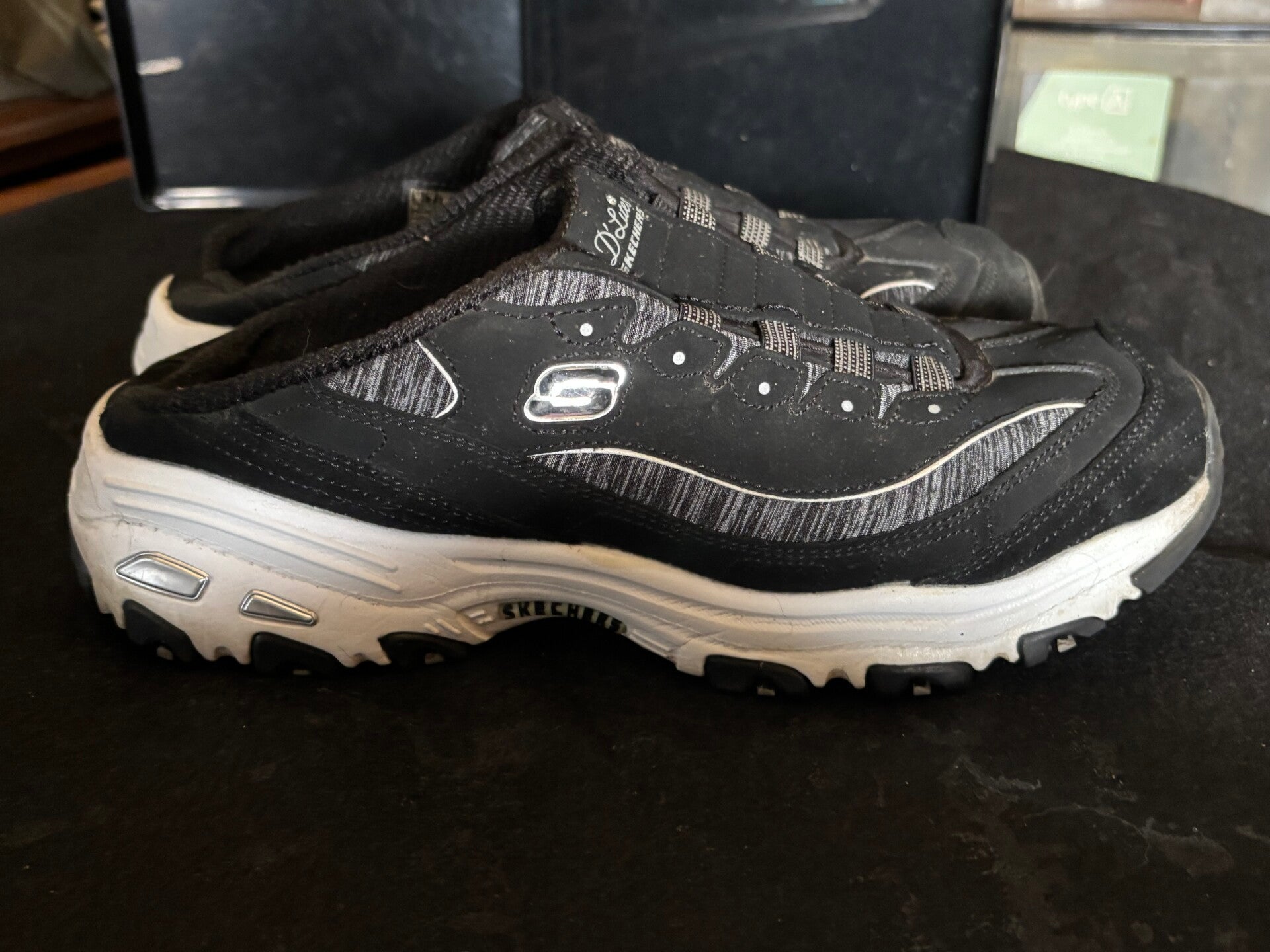 Used Black D'Lites Sketchers Shoes