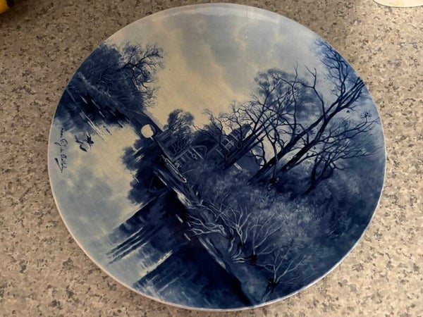 Hanging Plate:Snow Frost Cold Tree.