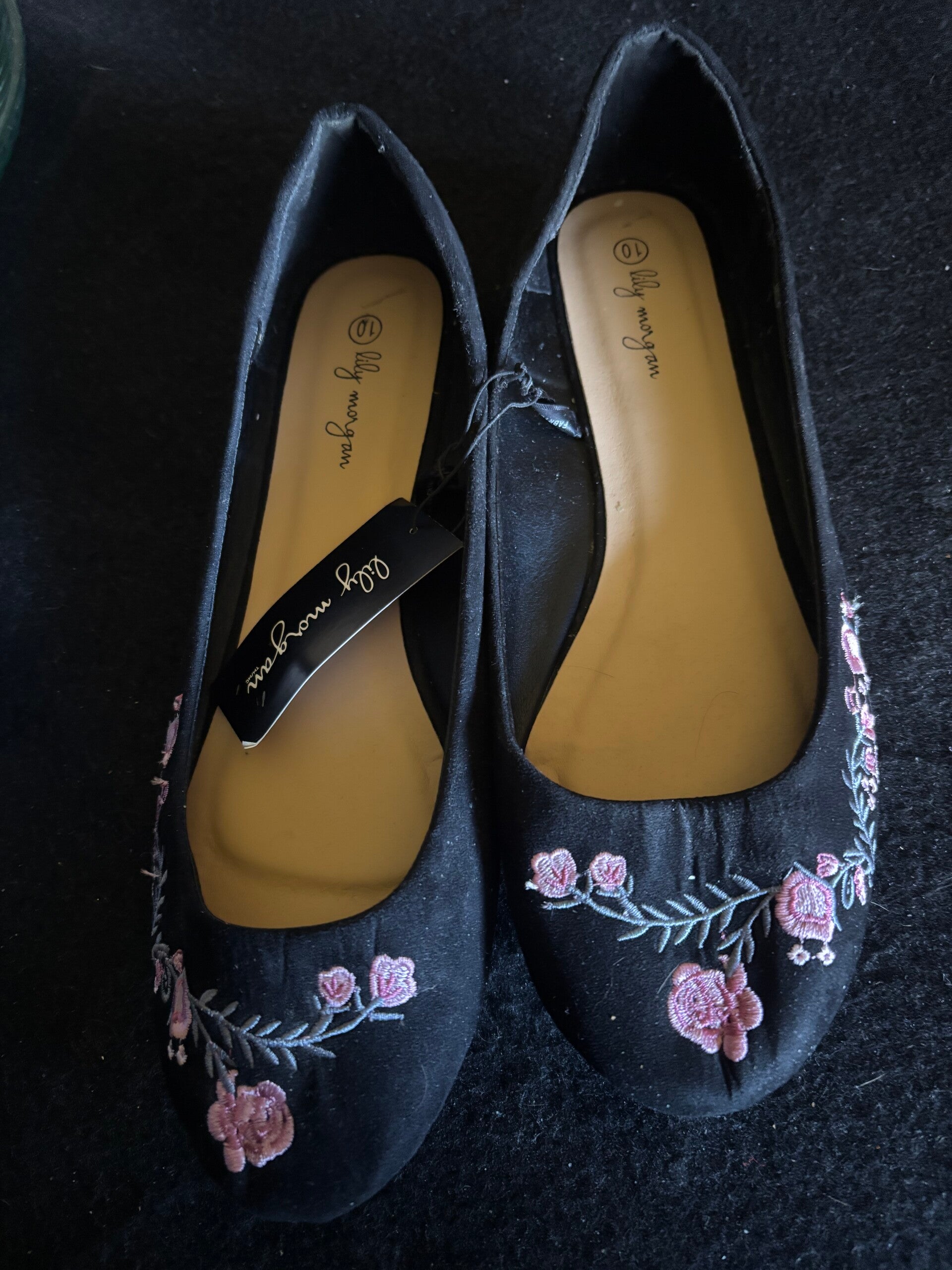 Ladies Floral Flat Shoes