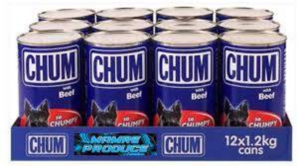 Chum Cans Beef 12x1.2kg