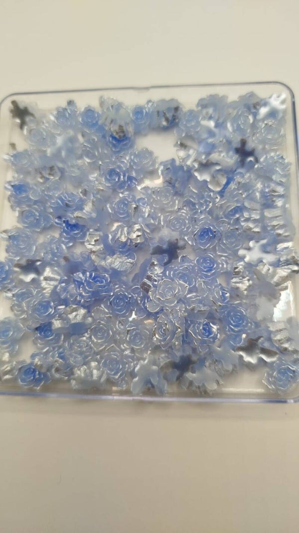 #17 soft flowers blau 30g