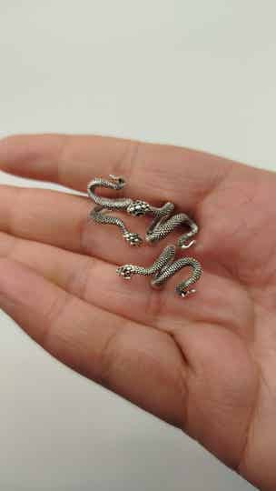 Schlange silber 3 Stück