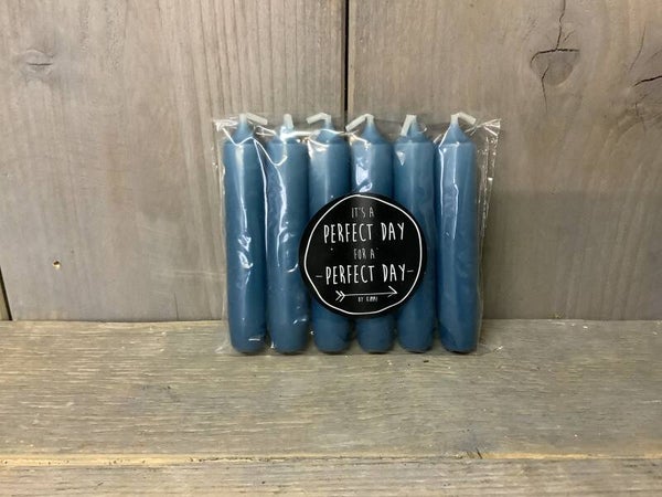 Kaarsen whale blue 6 stuks