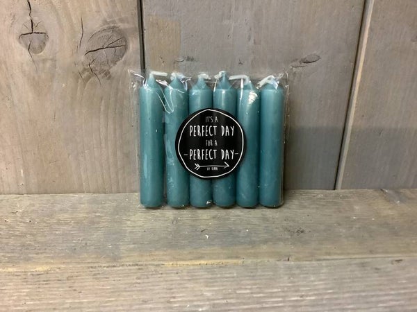 Kaarsen petrol 6 stuks