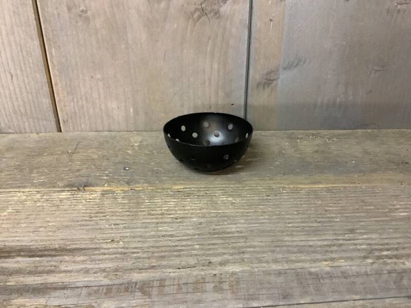 Waxinehouder rond zwart