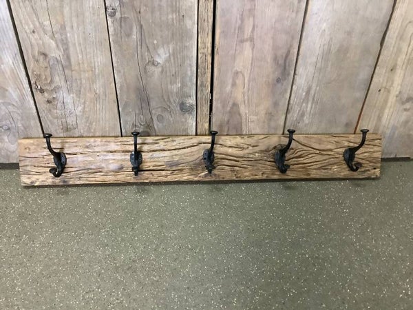 Houten kapstok met 5 haken