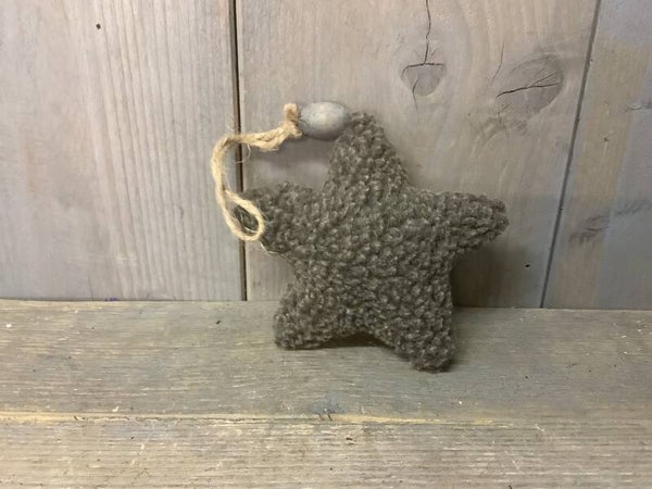 Stoffen ster grijs groot