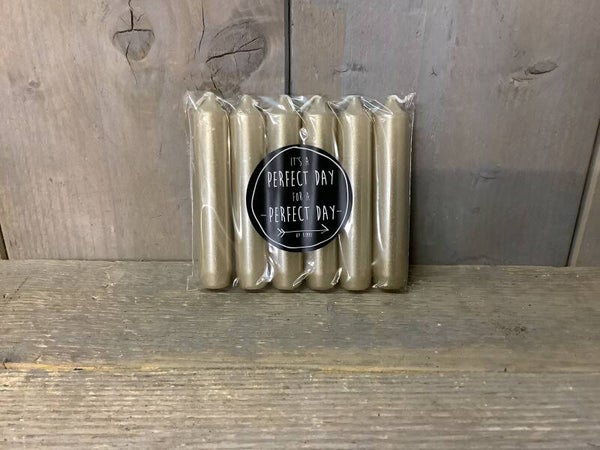 Kaarsen gold silkshiny varnish 6 stuks