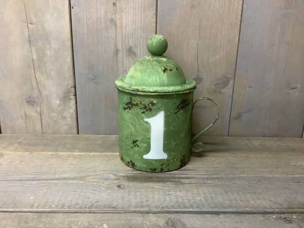 Groene ijzeren pot Nr 1