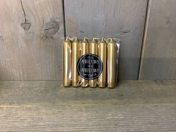 Kaarsen Gold 6 stuks