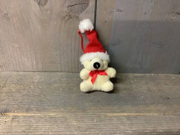 Kerstbeertje hanger wit