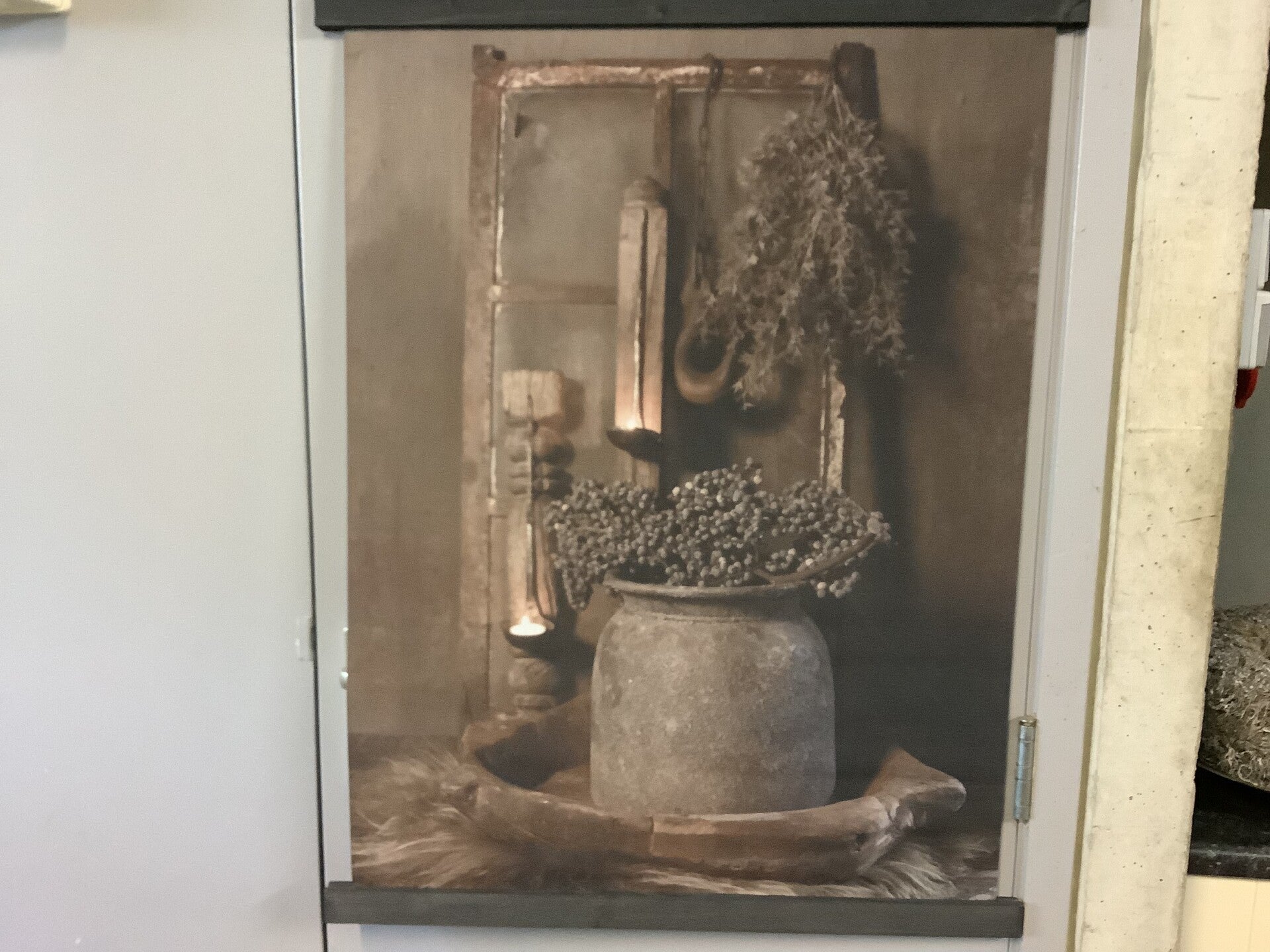 Wanddoek dadeltak op pot