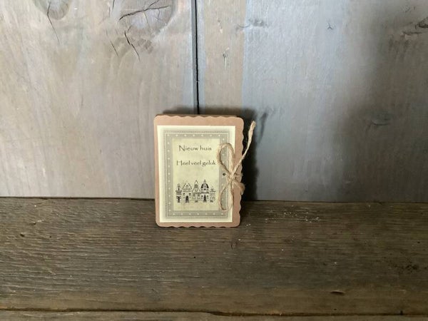 Doosje met zeep “nieuw huis”