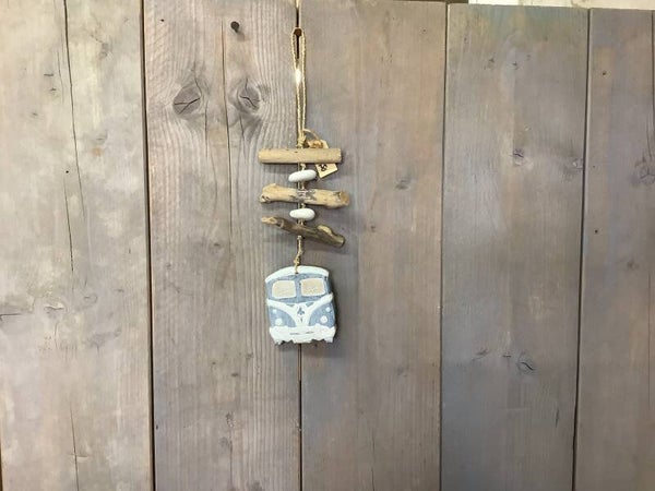 VW busje blauw plat klein