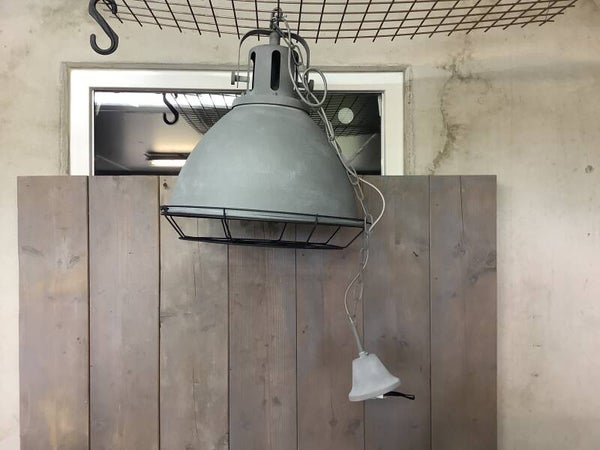 Industriële hanglamp zink kleur