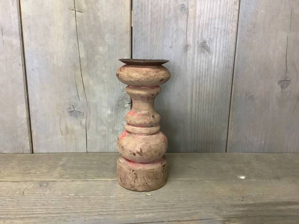 Houten kandelaar