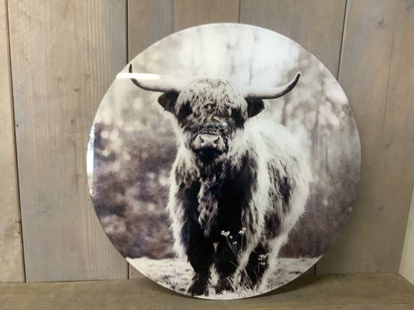 Muurcirkel hooglander glas