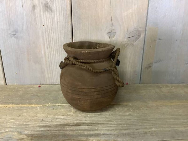 Houten vaasje bol groot