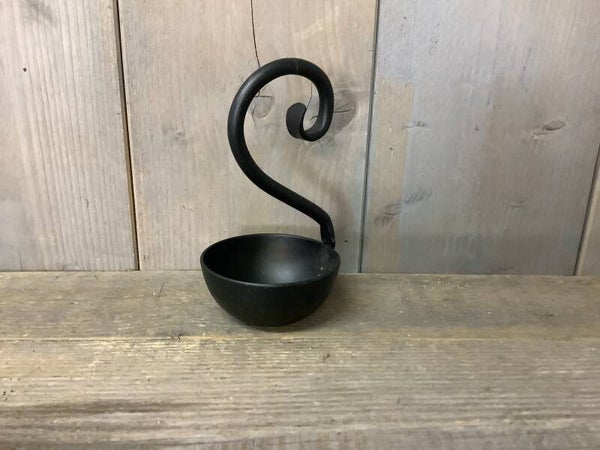 Kandelaar zwart kommetje