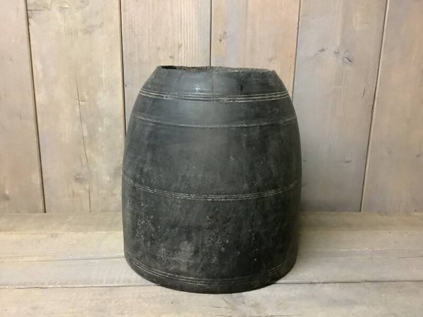 Houten vaas zwart