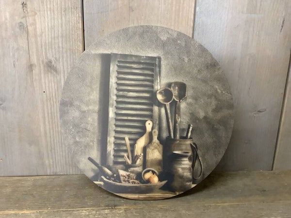 Muurcirkel pot met lepels