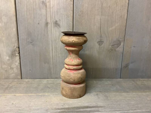 Houten kandelaar
