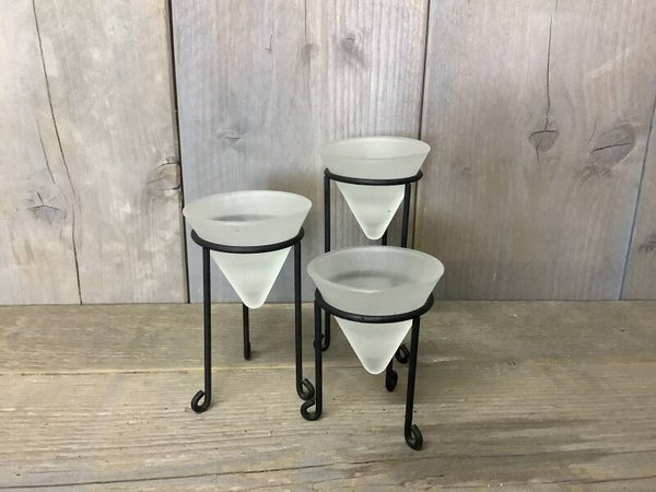 Theelicht houder set van 3