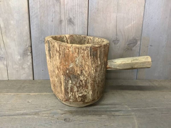 Houten vijzel