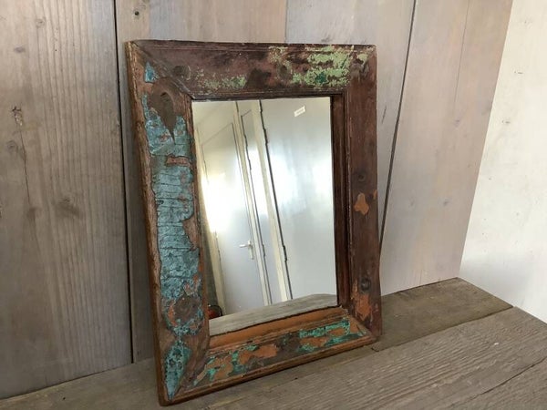 Houten spiegel