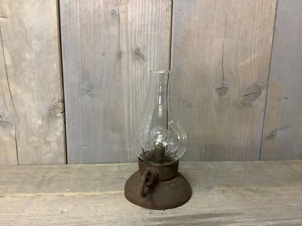 Lampje roestkleur met glas
