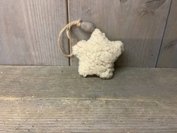 Stoffen ster naturel klein